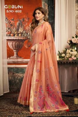 Gobuni sejal zari border saree for women wholesale